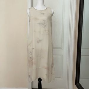 Eileen Fisher 100% Silk Watercolor Dress Sz XS  S